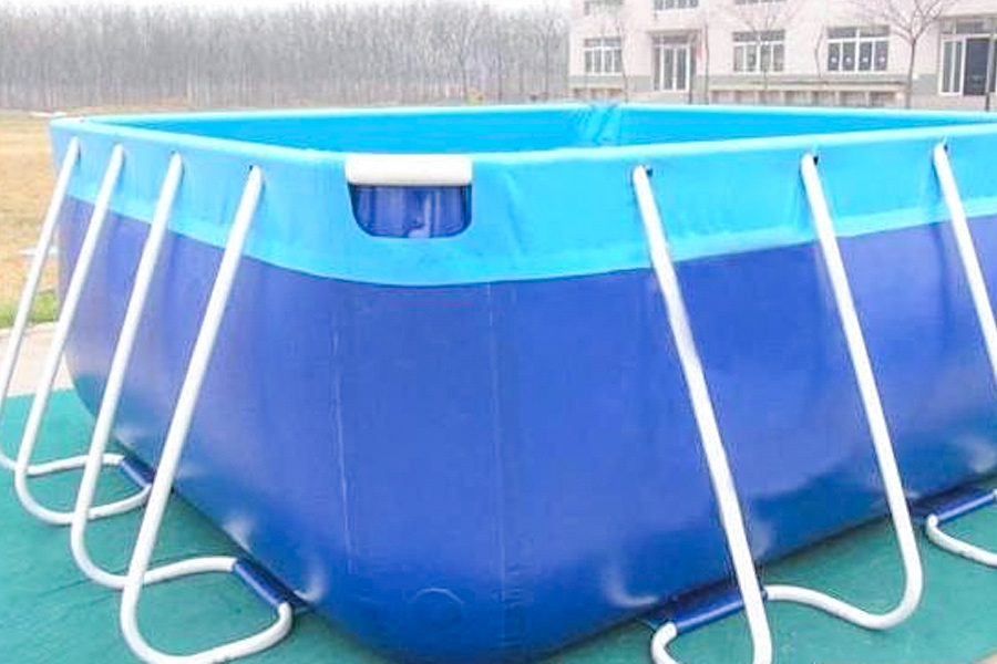 Equipamento de piscina Estrutura de aço inoxidável Estrutura quadrada de aço inoxidável Piscina pano de piscina de PVC